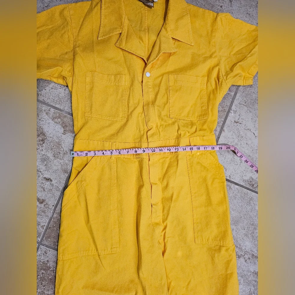 Big Bud Press 1XL Sunshine Yellow Short Sleeve Jumpsuit Utility Workwear LA HTF - Picture 6 of 6